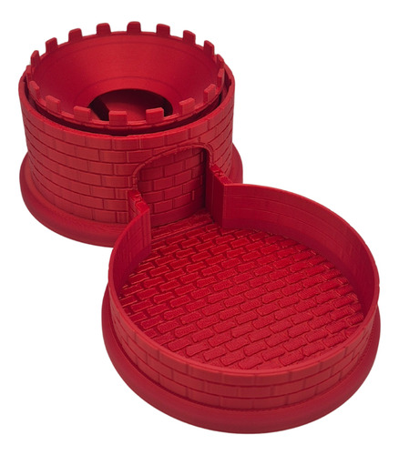 Torre De Dados Juego De Mesa Rol Medieval Tower Dice Rojo