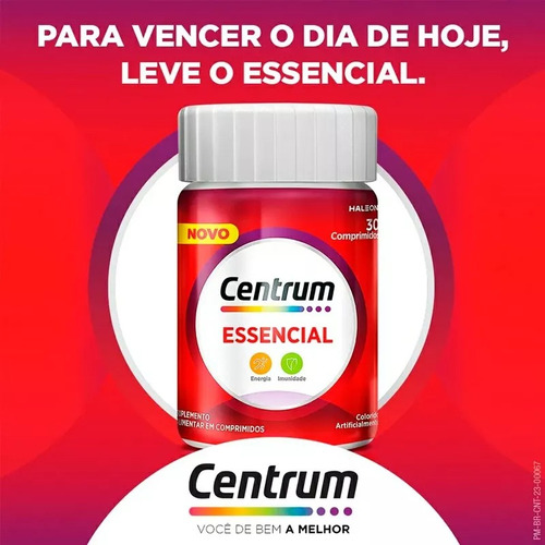 Kit 2 Centrum Essencial Suplemento Multivitamínico 60 Compri
