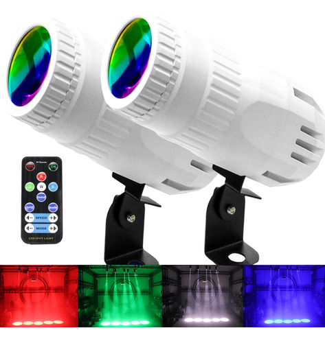 Foco Pequeño 4 1 Mini Rgbw Led Beam Spot Lights Efecto...