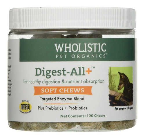 Wholistic Pet Organics Digest-all Plus Soft Chews Suplemento