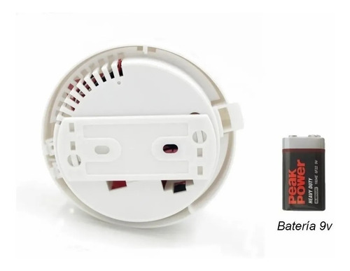 Imagen 4 de 5 de Detector De Humo Con Sonido Para Uso Domestico 9v