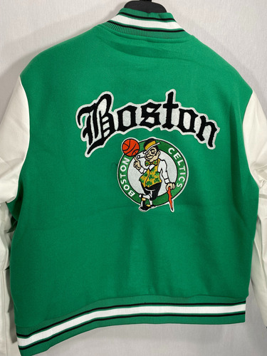 Chaqueta Universitaria Boston Celtics Nba Verde Xxl