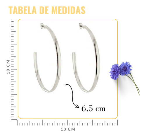 Argola Grande Lisa De Aço Cirúrgico Antialérgico Feminino