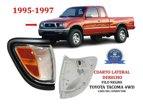 Cuarto Punta Toyota Tacoma 4x4 1995-1997 Derecho Filo Negro