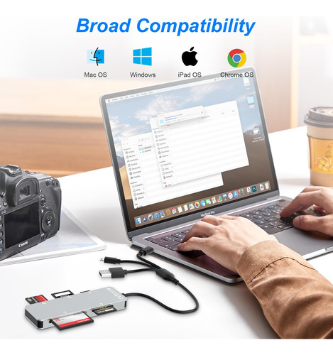 Adaptador Memory Stick Pro Duo, Leitor De Cartão 5 Em 1 Para