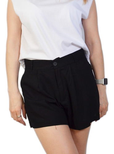 Short De Vestir Mujer Clasico Pantalon Corto Moda Verano