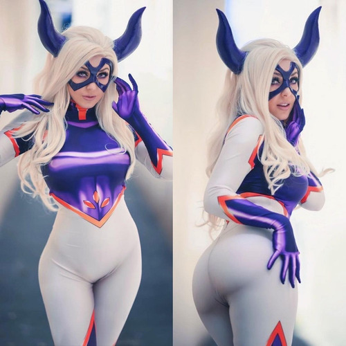 Disfraz Mt Lady My Hero Academy Mi Héroe Academia - Enterizo Cosplay Lycra Spandex Con Antifaz Manga Anime