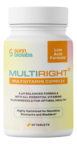 Multiright Multivitaminas Bajas En Ácido 90 Tabletas