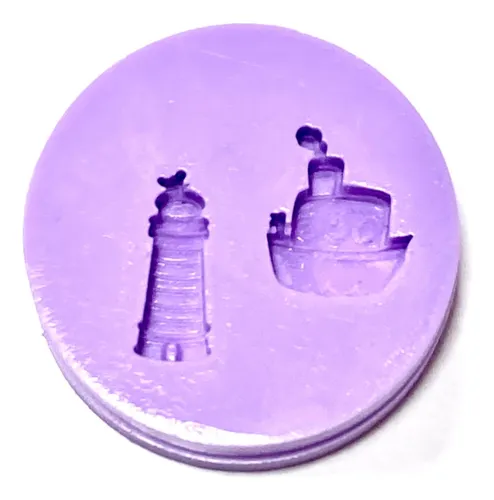 comprar F1526 Mini Molde De Silicone Navio E Farol Confeitaria 