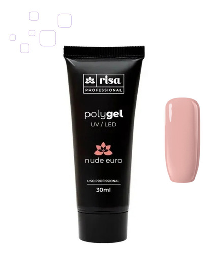 Polygel Para Unhas Bisnaga Nude Euro 30ml Molde F1 Gel