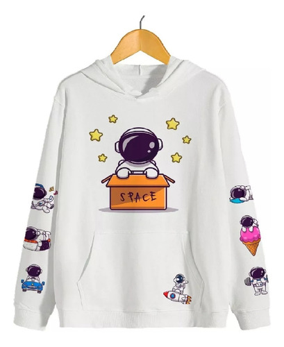 Buzo Buso Hoodie Capota Astronauta Pack Kawaii Unisex Niños