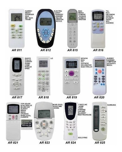 Control Remoto Ar809 Aire Acondicionado LG Bgh Marshall