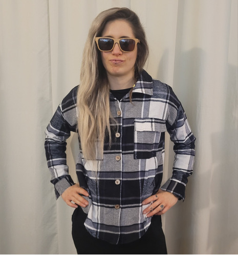 Camisaco Largo Leñadoras Cuadrillé - Mujer