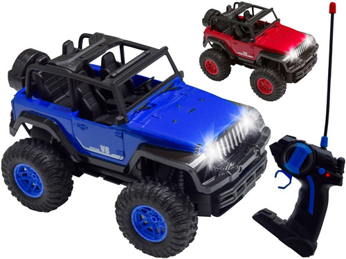 Auto A Radio Control Remoto 4x4 Camioneta Juguete Carga Usb Color Azul