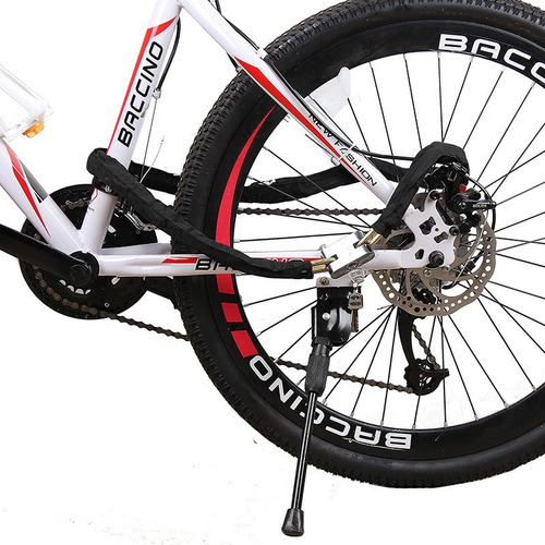 Candado Cadena Para Motos Bicicleta 120cm Color Negro