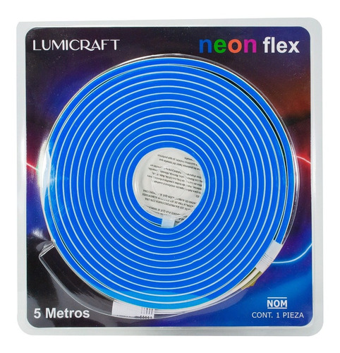 Manguera Lumicraft Led Neon 5mts Azul Con Fuente (pack 2pz)