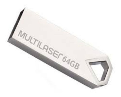 Pendrive Multilaser Diamond 64gb Usb 2.0 Metálico - Pd852