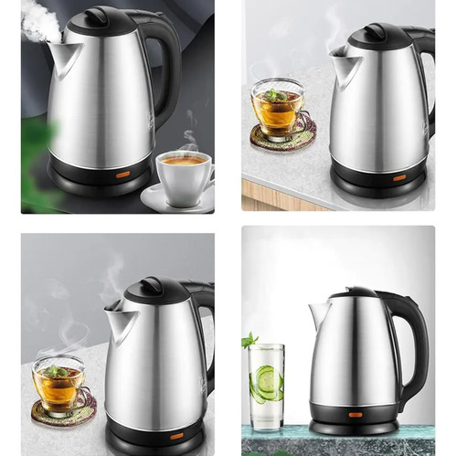 Pava Eléctrica Matera Acero Inoxidable 2l Agua Caliente 220v Plateado