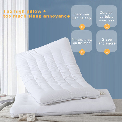 Almohada Baja Y Delgada, Almohada Suave Con Núcleo Bajo Home