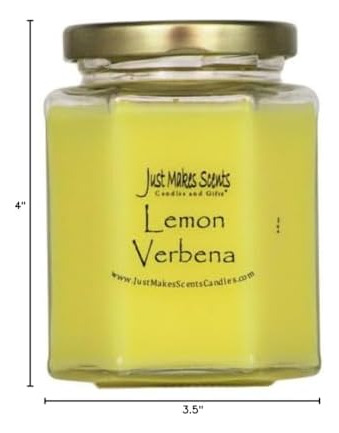 Vela De Soya Mezclada Con Verbena De Limón.