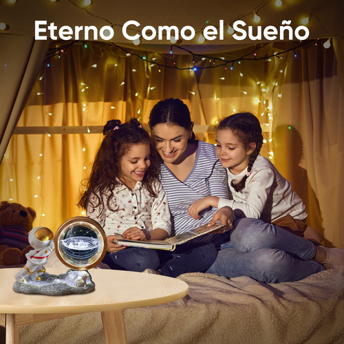 Luz Nocturna Led 3d Galaxy Bola De Cristal Lámparas De Mesa Sol