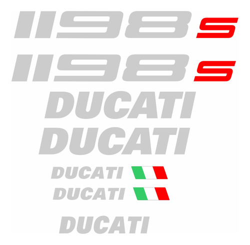 Kit Adesivos Compatível Ducati 1198s Preta Dct119803