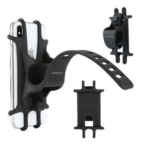 Imagen 2 de 4 de Soporte Porta Celular Bicicleta Moto Silicona Reforzado
