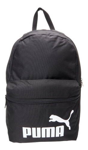 Mochila Masculina E Feminina Phase Backpack Puma Cor Puma Black Desenho do tecido Liso