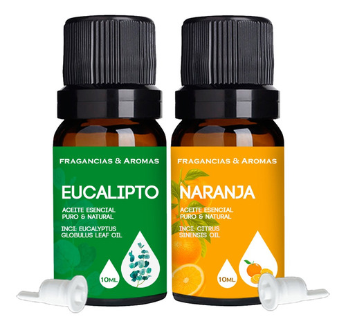 2 Aceites Esenciales Puros Y Naturales Eucalipto Y Naranja