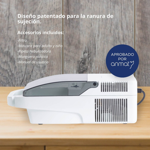 Imagen 4 de 9 de Nebulizador Compresor A Piston Maverick +compartimento 403ai