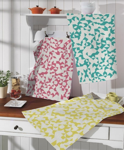 Imagen 5 de 8 de Repasador Toalla Estampado Prata 100% Algodón Absorbente