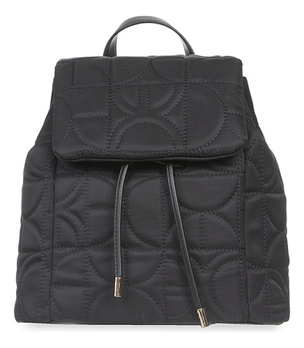 Mochila Cloe Para Mujer Mediana Acolchada Textil Color Negro