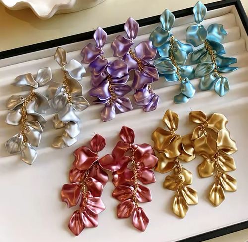 Aretes Para Mujer Padrísimos Colores Ideal Toda Ocasión Dorado