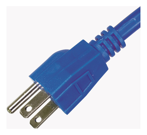 Extensión De Uso Rudo Aterrizada, Azul, Clavija Recta, 4m, I