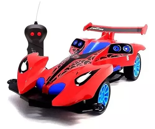 Carro de Controle Remoto Homem Aranha High Speed 3 Funções Preto e