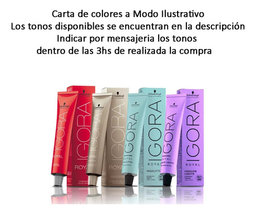 Schwarzkopf Kit Tintura Igora Royal X6 Unidades + Oxidante Sin Tono