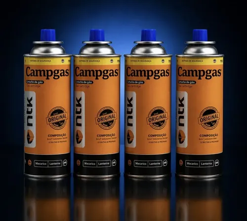 Kit 4 Latas Refil Ntk 227g Camping Maçarico Fogareiro