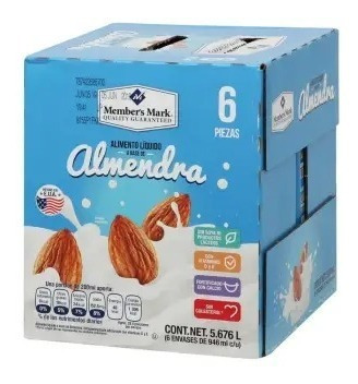 Leche De Almendras Member's Mark 6 Pzas De 946 Ml | MercadoLibre