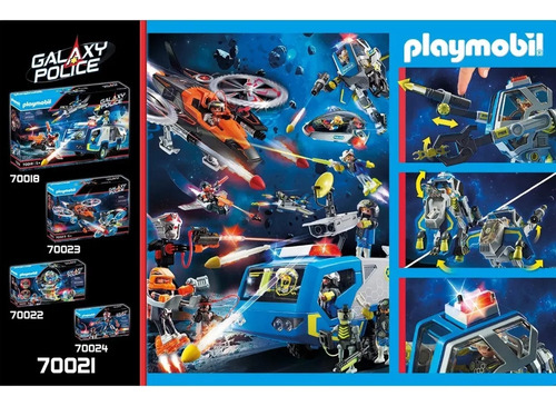 Imagem 2 de 10 de Playmobil Galaxy Police Robô Da Polícia Galáctica 70021