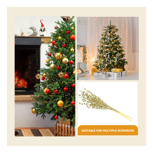5 Ramas Con Purpurina Para Árbol De Navidad Con Ramas De Bay
