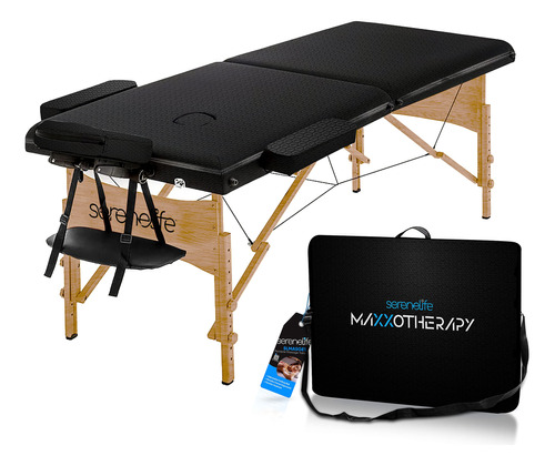 Serenelife Mesa De Masaje Portatil, Cama Plegable Ajustable 