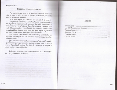 Las 120 Jornadas De Sodoma Marques De Sade Libro Nuevo
