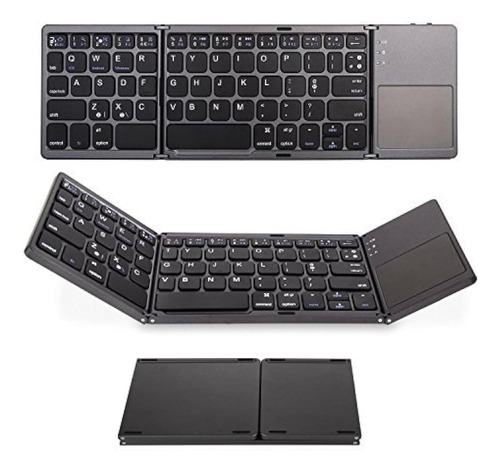 Teclado Plegable Con Panel Táctil, Teclado Portátil Ikos Bt,