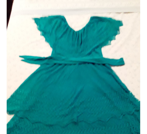 Vestido Vintage En Hilado Peruano (verde, Talle 44)