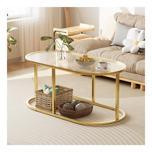 Mesa De Café Mesa De Café De Vidrio Dorado Para Sala De Mesa