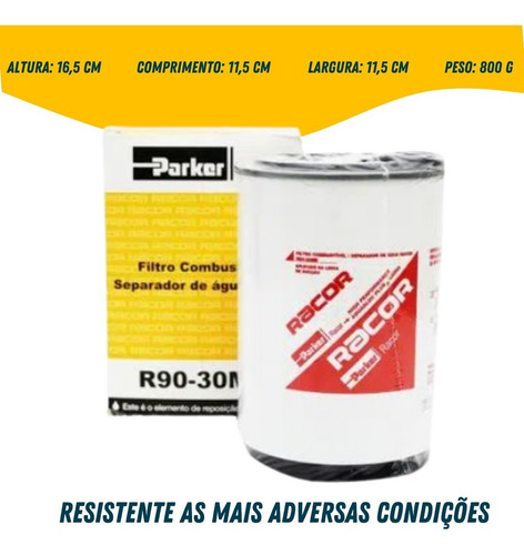 Filtro Separador De Combustível Racor Parker R90-30mb