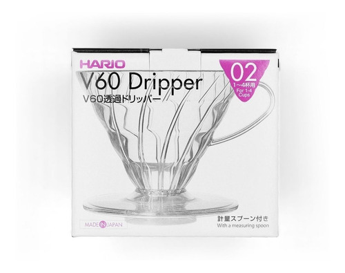 Dripper Hario V60 02 Acrílico Transparente