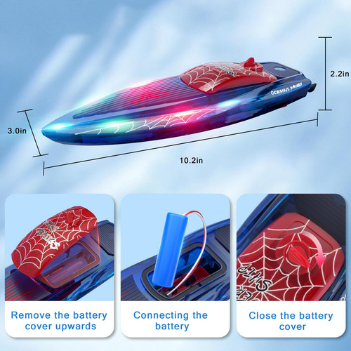 Barco Lancha Control Remoto Spiderman Regalo Navidad