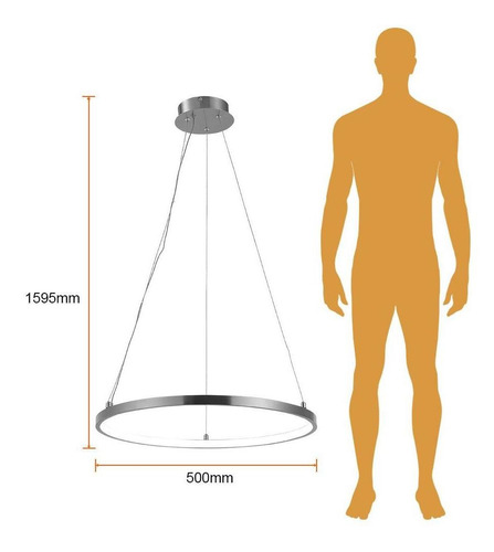 Lampara Colgante Santinado Luz Suave Cálida Integrado Led Color Gris Tecnolite 32dctlled205v30s