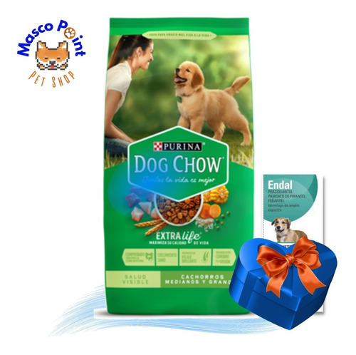 Dog Chow Cachorro Raza Mediana Y Grande 21kg + Obsequio